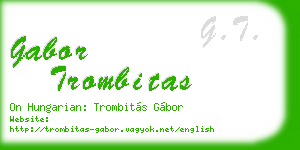 gabor trombitas business card